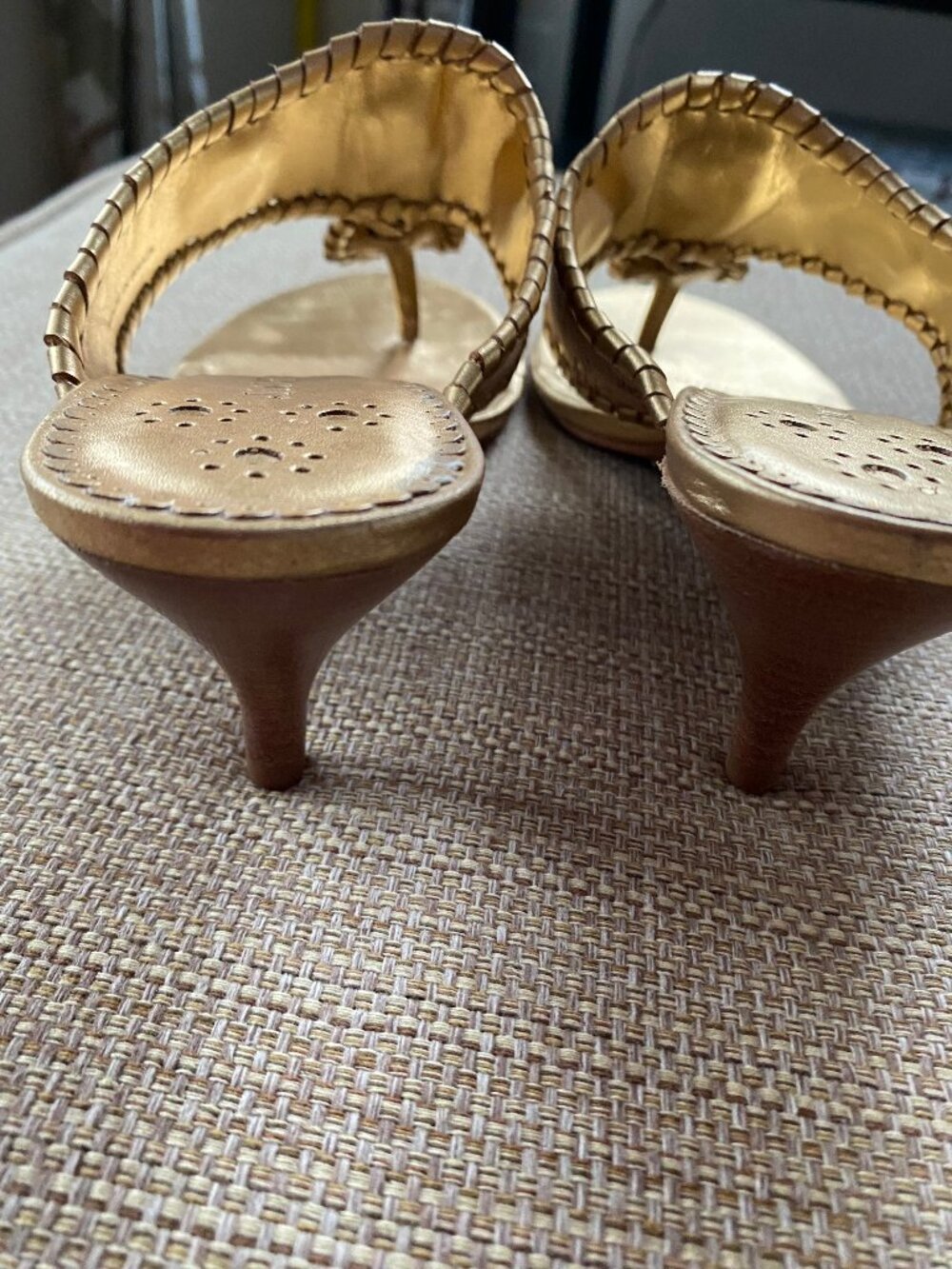 Jack Rogers Gold Cork Heel Sandals Size 8 - Picture 9 of 14
